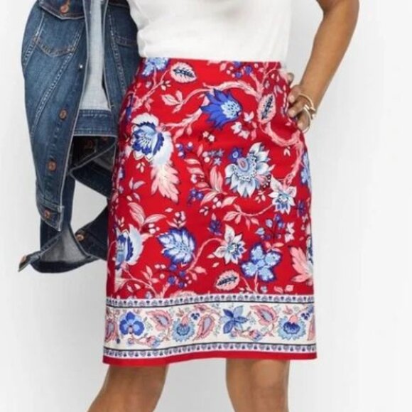 Talbots Dresses & Skirts - NWT Talbots Canvas A-Line Skirt Climbing Floral - 14P